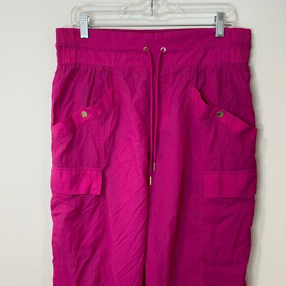 Athleta x Alicia Keys Women's High Waist Utility Pants Magenta Pink 14 Lined - Picture 5 of 9